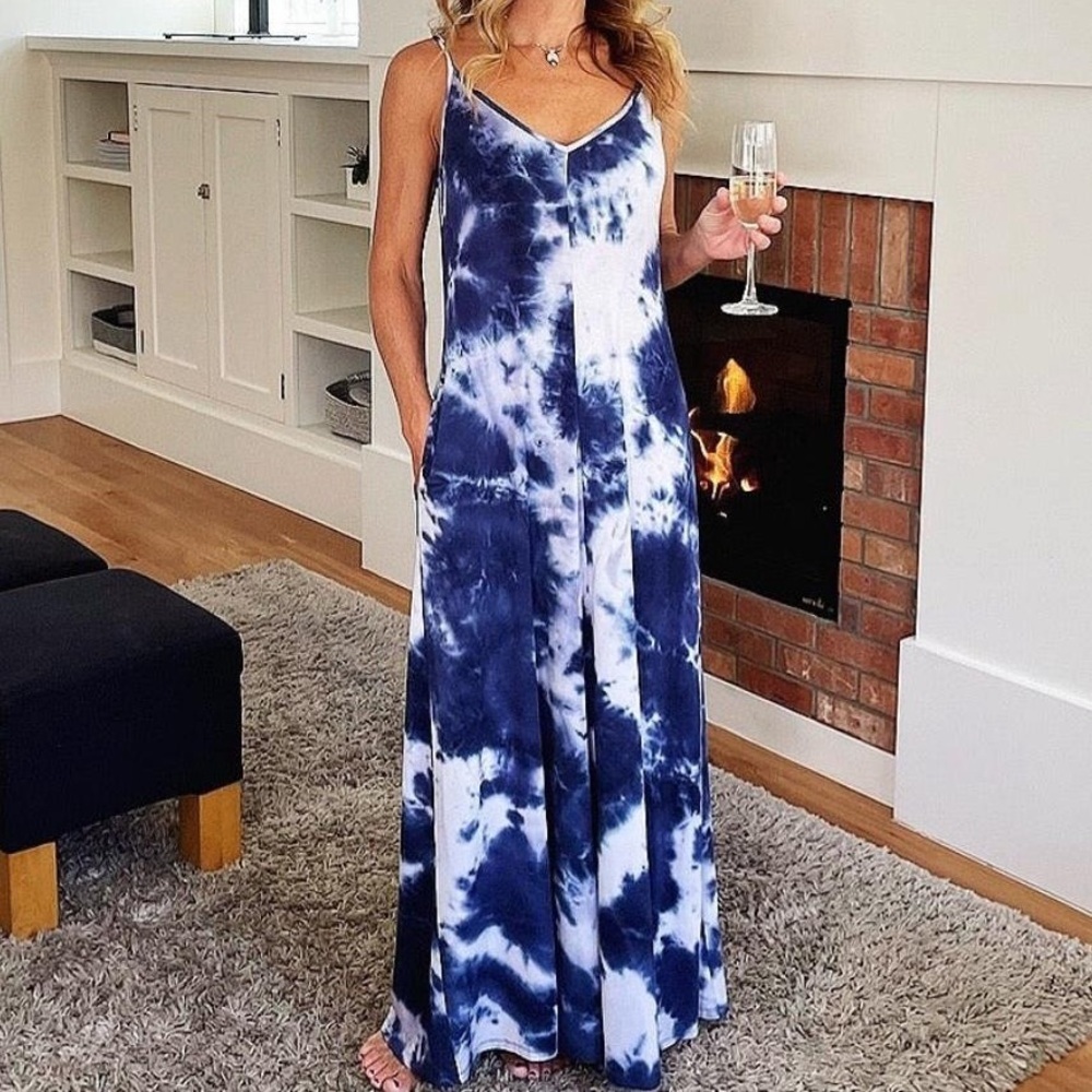 Skivys Femme Goddess Maxi Gown in Tie Dye Laguna Size XL